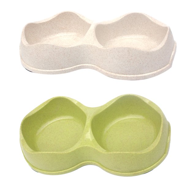 Alimentador de mascotas para perros pequeños y gatos, cuencos de doble elevación, contenedor de agua y comida de plástico, 2 uds.