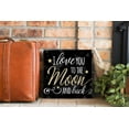 thumbnail image 3 of Love You Moon Back Black Moon Stars 12 x 12 Wood Wall Sign Plaque, 3 of 4