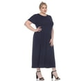 thumbnail image 3 of White Mark Robe Maxi à Manches Courtes pour Femmes, 3 of 6