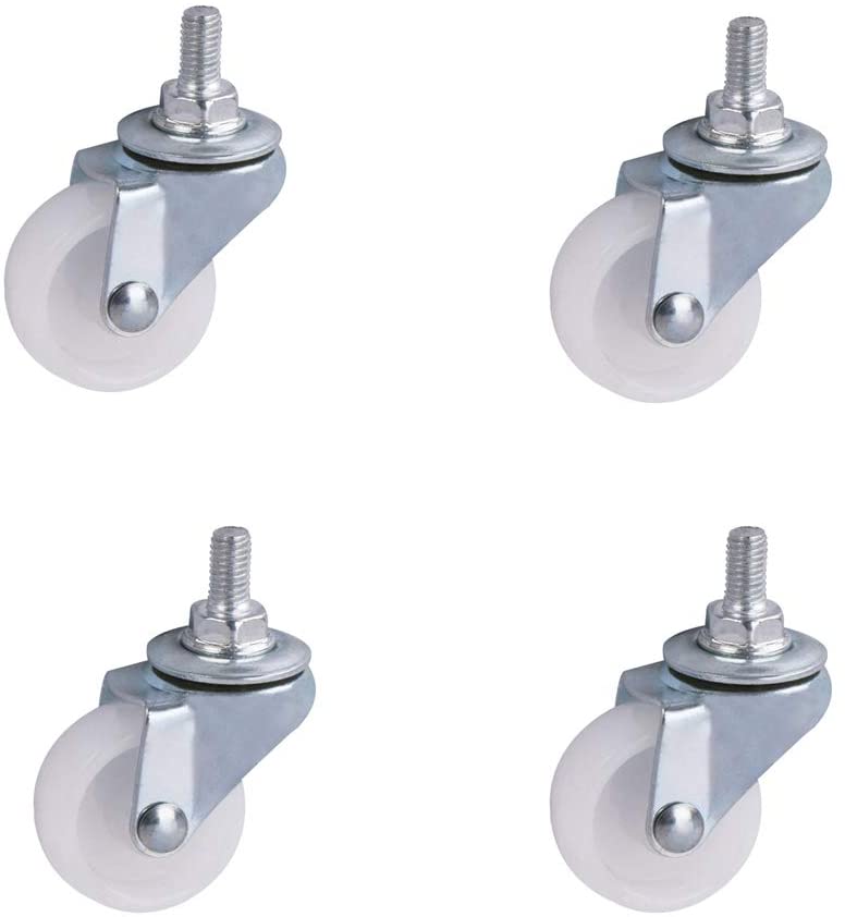 Southwit Caster Wheels Round Wheels Swivel Casters With Stud Bolt 1.5