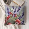 thumbnail image 3 of YINGXI Throw Pillow Cushion Cover, Bunch of and Flowers Fresh Rustic Botanical Bouquet, Decorative Square Accent Pillow Case,Olive Green 12x12in, 3 of 5