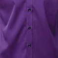 thumbnail image 4 of PiGOGI Men's Business Casual Short Sleeve Shirt Button Down Collar Beach Summer Top Purple L, 4 of 4