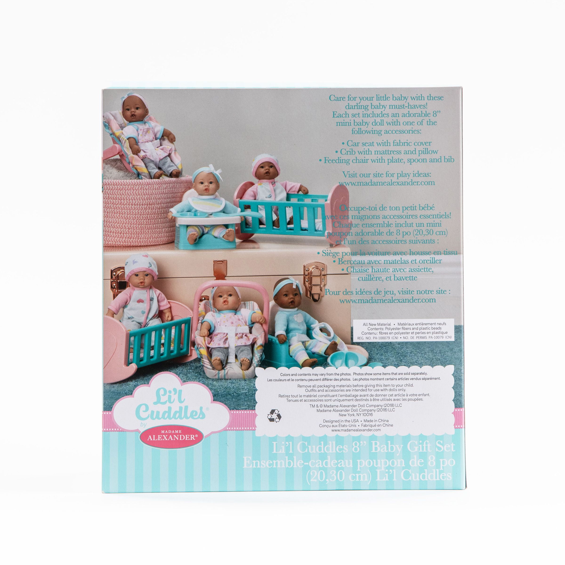 Madame Alexander 8 Inch Lil Cuddles Baby Doll Crib Set Walmart Com