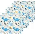 thumbnail image 3 of SKYSONIC Dinosaur Washcloths Set of 4, Highly Absorbent Soft Cotton Fingertip Towels for Bathroom, Kitchen, Gym, Spa, Home Decor 12 x 12 Inch, 3 of 7