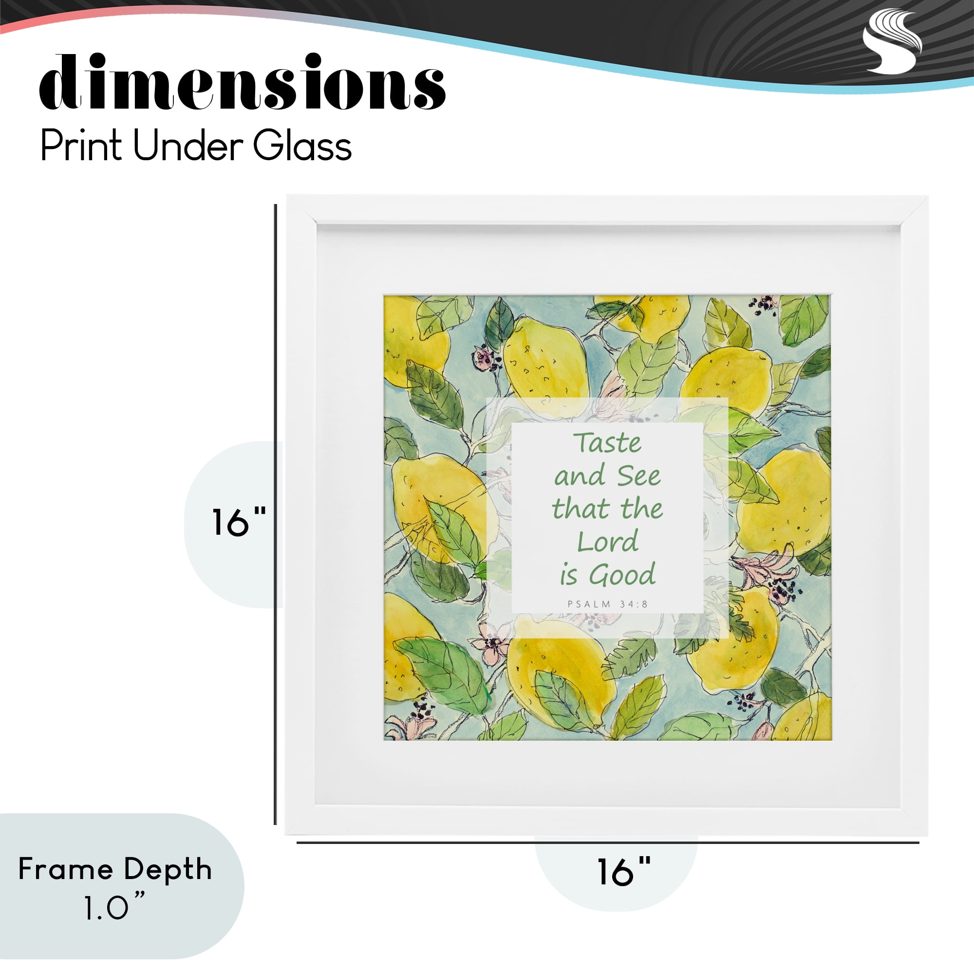 Stupell Industries Taste & See Lord Is Good White Framed Print Under Glass, design by Lanie Loreth