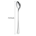 thumbnail image 2 of Long Handle Spoon, Coffee Stirrers, Premium Stainless Steel Ice Cream Spoon, Cocktail Stirring Spoons, Tea Spoons, Set of 8 (Silver), 2 of 7