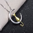 thumbnail image 4 of Collar Mujer - Collar Gato Cobre con Baño de oro 18K - Joyería para mujer Fina - Cadena Veneciana - Collar de Luna - Plata 925 Mujer - Incluye Caja para Regalo (Plata) GOLD SHIELD Joyeria plata 925 / Collar gato plata 925 o cobre / Cadena veneciana, 4 of 4