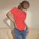 thumbnail image 3 of Balery Hohoho4 Body de cuello redondo de manga corta para mujer Tops de manga corta Tops básicos-Medium, 3 of 7