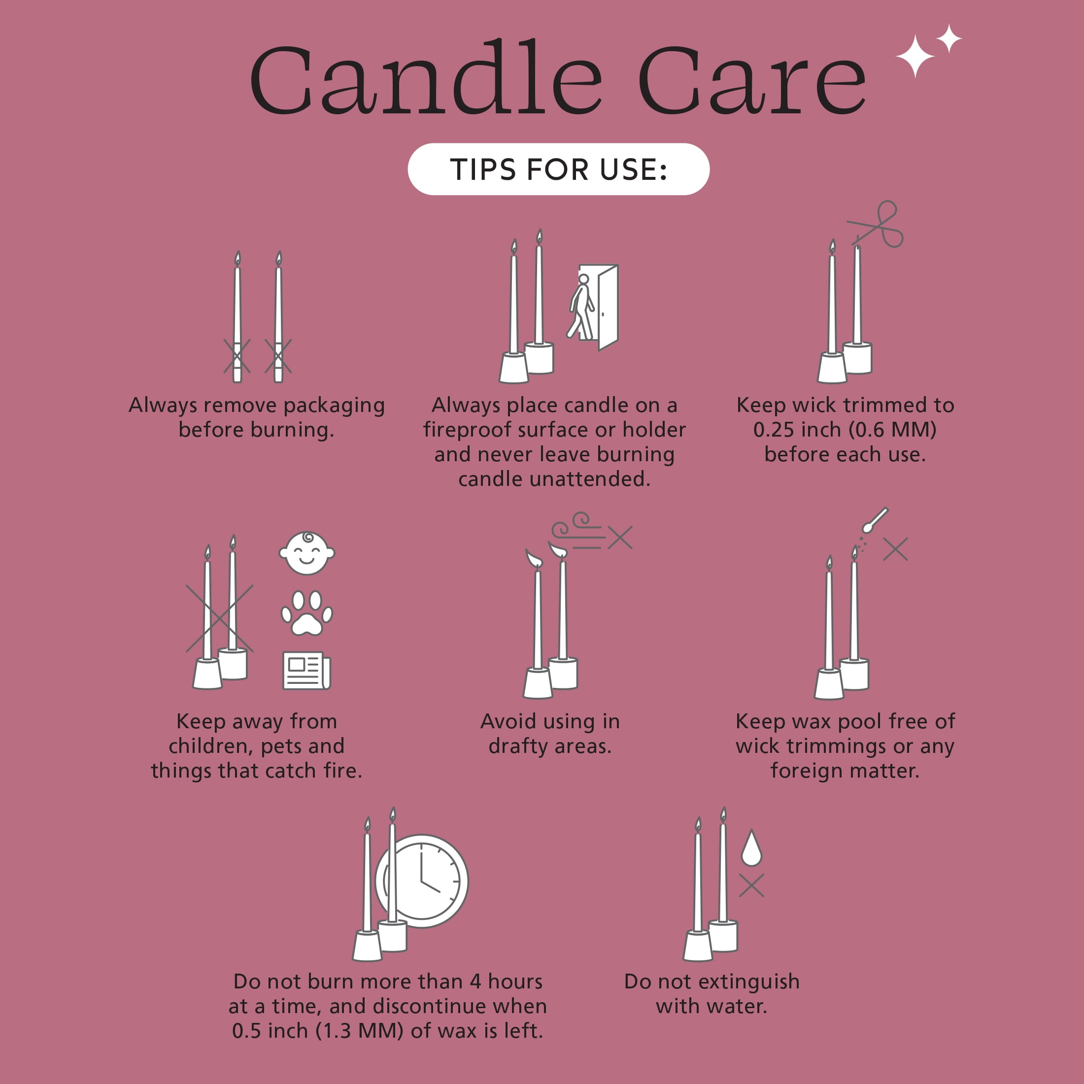Mainstays Paraffin Wax 10" Twist Taper Candle, Unscented, Red