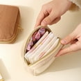 thumbnail image 6 of Corduroy Sanitary Napkin Makeup Storage Bag-Compact Organizer Pouch for Purse or Backpack-Holds 5-8 Pads-13x13x5cm Travel Accessory, 6 of 9