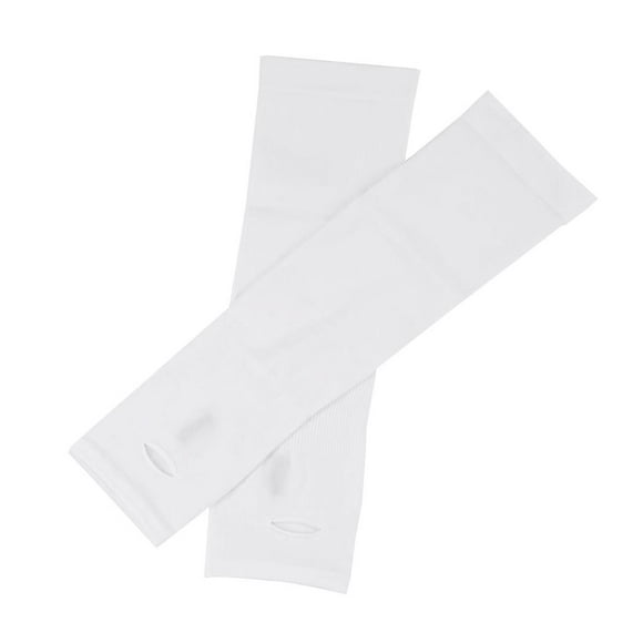 1 Par de de de Compresión de Antideslizante para Mujer, Hombre, Protección Solar, para , Conducción, ejercicio Libr Blanco Salvador Manga de compresión del brazo