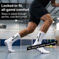 thumbnail image 5 of 6 Pack Anti Slip Soccer Socks for Men, US Size 6-11, Cotton Athletic Grip Socks, 3 Black & 3 White, 5 of 6