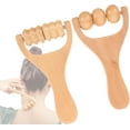thumbnail image 3 of GIXUSIL 4 Pack Wooden Hand Massage Roller, Muscle Roller Stick, Manual Wood Therapy Massage Tools Massager Roller, for Relaxes Thigh, Leg, Hands Full Body Muscle Men Women（Natural）, 3 of 8