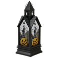 thumbnail image 2 of Halloween LED Decorative Lantern, Spooky Holiday Pattern Tabletop Ornament, Battery‑Powered Lamp for Porch Patio Indoor Home Party Decor, 2 of 9