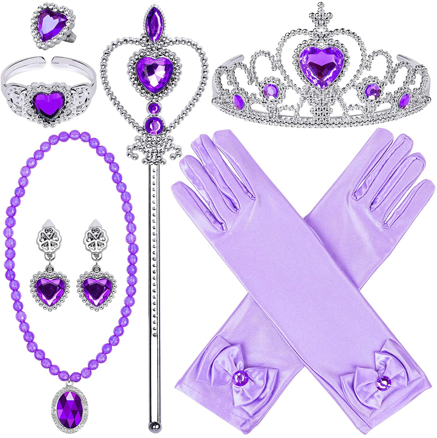Details about   Princess Dress Up Party Accessories for Princess Costume Gloves Tiara Wand Ne...