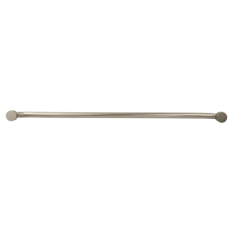 CRL Brushed Nickel Single-Sided Towel Bar - 24" Hole Spacing, 3/4" Brass Tubing For Glass Doors