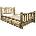 thumbnail image 5 of Glacier Country Collection Twin Storage Bed w/ Laser Engraved Elk Design, 5 of 10