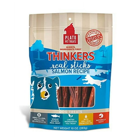 UPC: 0859554001465 | Plato Pet Treats Thinkers Salmon Dog Treats  10 Ounce