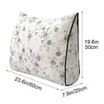 thumbnail image 4 of YingYouFu Printed 100 Percent Cotton Wedge Pillow, Soft Back Support Cushion for Sofa Bed Chair, Comfortable Triangle Lumbar Pillow for Living Room Bedroom, 4 of 5