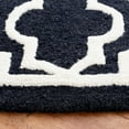 thumbnail image 4 of SAFAVIEH Cambridge Kyle Geometric Wool Area Rug, Black/Ivory, 6' x 6' Round, 4 of 8