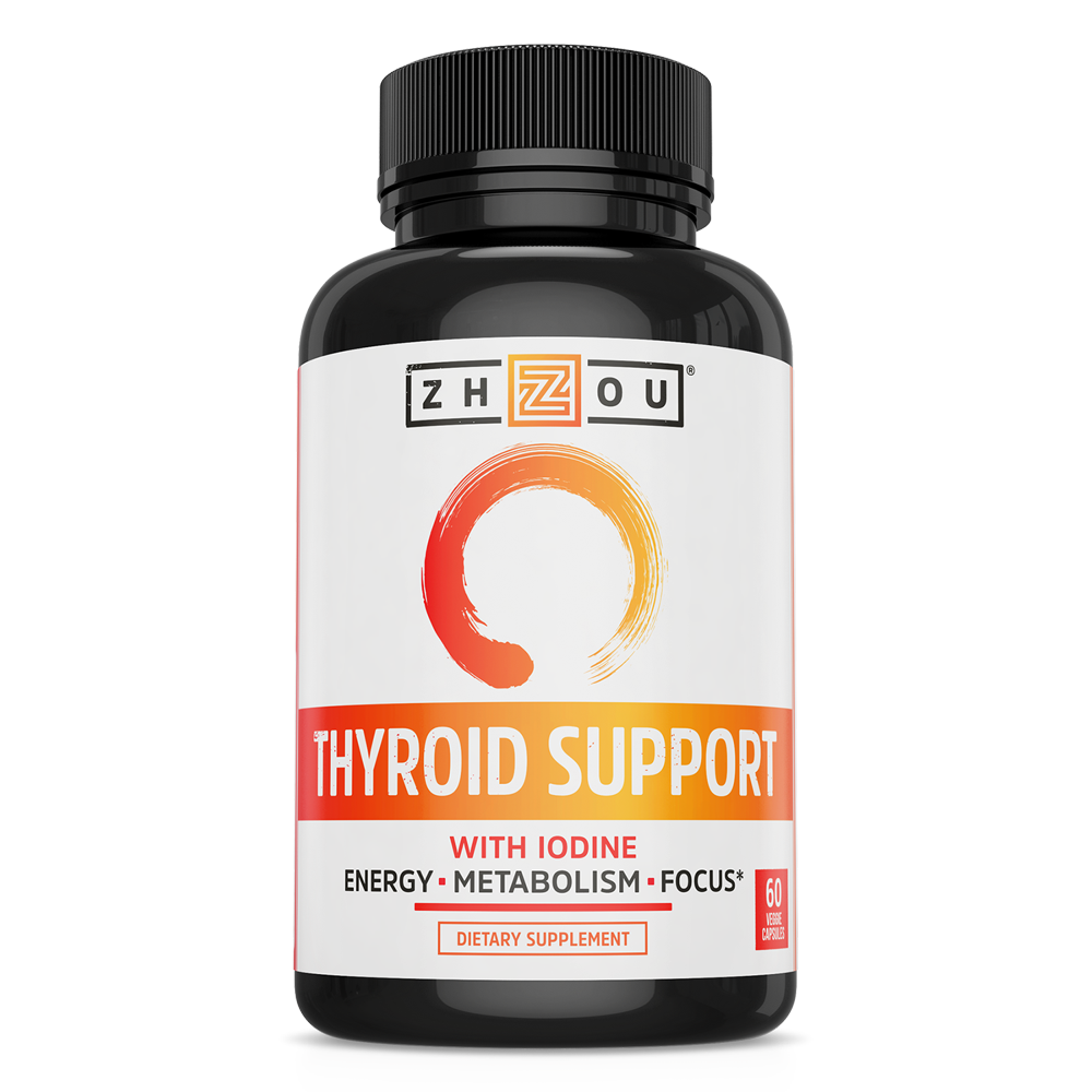 Thyroid Support with Iodine Capsules, 60 Ct, Energy, Metabolism, and