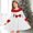 White, variant on Swuxness Girls Dresses Long Sleeve Round Neck Solid Color Casual Basic Fall Winter Outfits