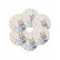 thumbnail image 7 of 13 Inch Round Placemats Set of 6, Easter Bunny Non Slip Heat Insulation PP Table Mats, Blue Easter Eggs Spring Floral Linen Washable Place Mats for Kitchen Dining Party Table Decor, 7 of 7