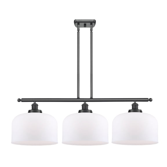 916-3I-BK-G71-L-Innovations Lighting-X-Large Bell-3 Light Island in Industrial Style-36 Inches Wide by 11 Inches High   Matte Black Finish with Matte