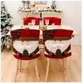 thumbnail image 3 of Wadada Christmas Chair Back Covers Dining Table Chair Slipcovers Christmas Plush Stuffed Santa Claus Snowman Reindeer Chair Covers Set for Holiday Decor, Christmas Party Banquet Home Decoration, 3 of 4