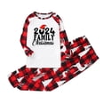 thumbnail image 4 of Penkiiy Family Christmas Pajamas Matching Sets Lounge Home Pjs Long Sleeve Shirts and Plaid Pants Xmas Holiday Pajama Outfits 4 Years Red, 4 of 6