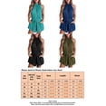 thumbnail image 4 of Frontwalk Ladies One Piece Shorts Jumpsuit Halter Neck Romper Stretchy Summer Outfits Clothes Women Casual Harem Pant With Pockets Peacock Blue S, 4 of 4