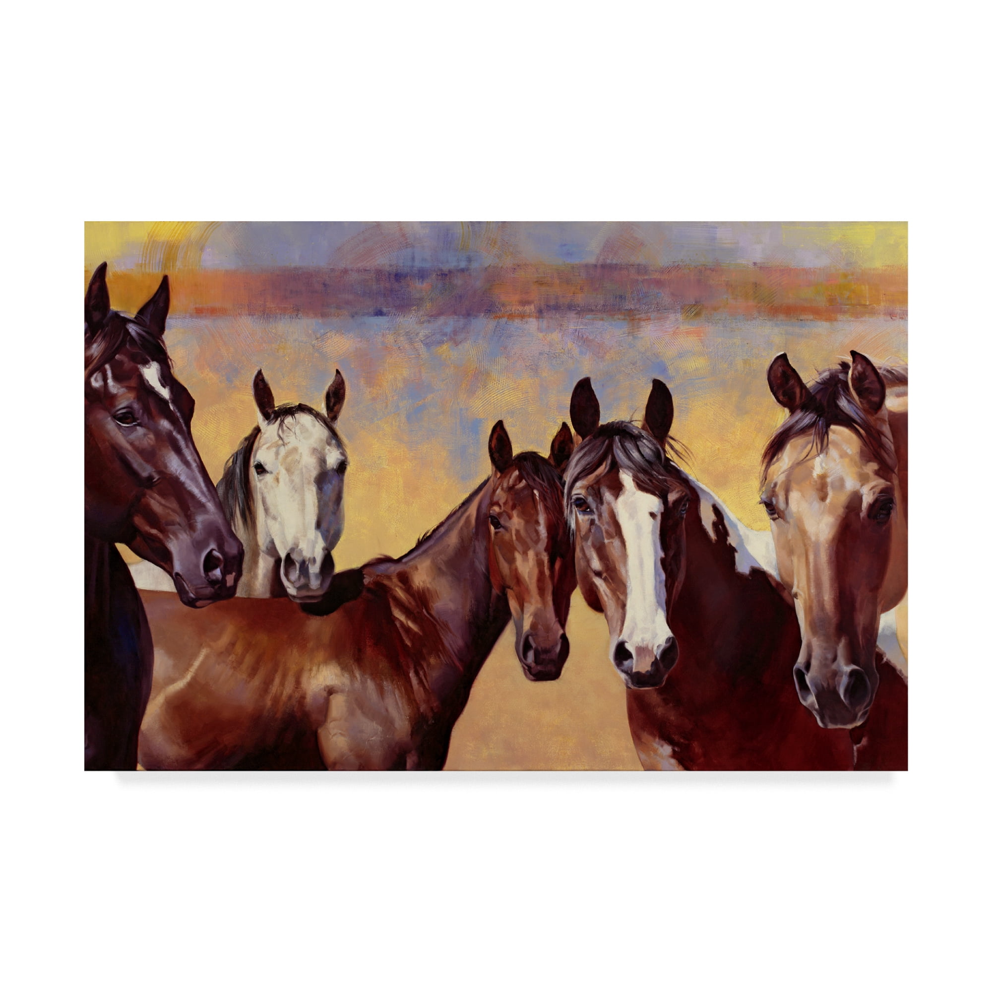 Trademark Fine Art 'The Boys Horses' Canvas Art by Julie T. Chapman ...