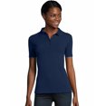 thumbnail image 1 of Hanes Womens Pique Polo Shirt, XL, Navy, 1 of 1