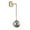 Smoke Grey, variant on KCO Lighting Mid Century Modern Gold Globe Wall Lamp with Plug in Cord Minimalist Glass Ball Wall Sconce Vintage Wall Mounted Lighting Reading Light (Amber)