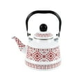 thumbnail image 1 of Enamel Tea Kettle Tableware Teapot Water Kettle for Kitchen Picnic Camping White, 1 of 9