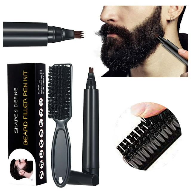 Produits de Soin de la Barbe Stylo Remplisseur de Barbe Rapide Naturel Crayon à Barbe 4ML