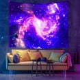 thumbnail image 3 of Tapestry De Luz Negra, Tapestry UV Star Sky Nebula Style Brilla En Oscuro Con Una Piel Suave Amigable Para La Fiesta De Dormitorio, 3 of 7
