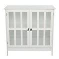 thumbnail image 5 of FCH Transparent Double Door Side Cabinet White, 5 of 14