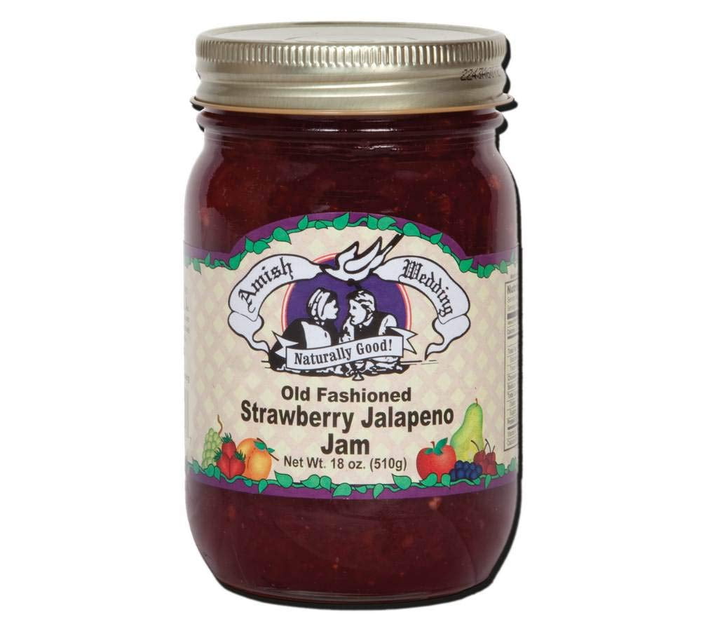 Amish Made Strawberry Jalapeno Jam - 18 oz - 2 Jars - Walmart.com ...