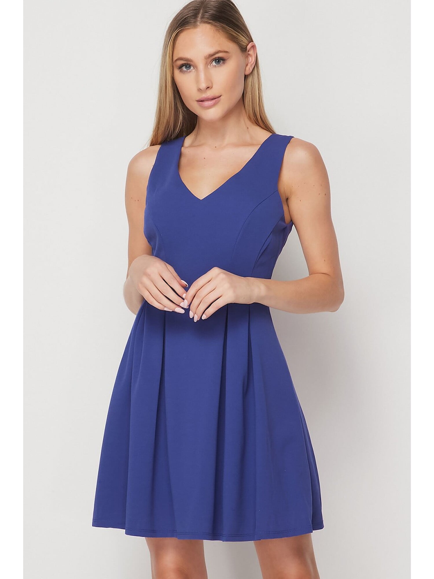fit and flare dress v neck