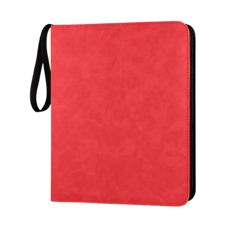 large trading card binder Amazon.com: GEAoffice 16 Pocket Trading Card Binder for 1000+ Cards, Ringless Side-Loading 4x4 Card Binder with Zipper Closure, PU Leather 1024 Card Binder for MTG/TCG/Baseball/Sports&Game Cards, Orange : Toys & Games