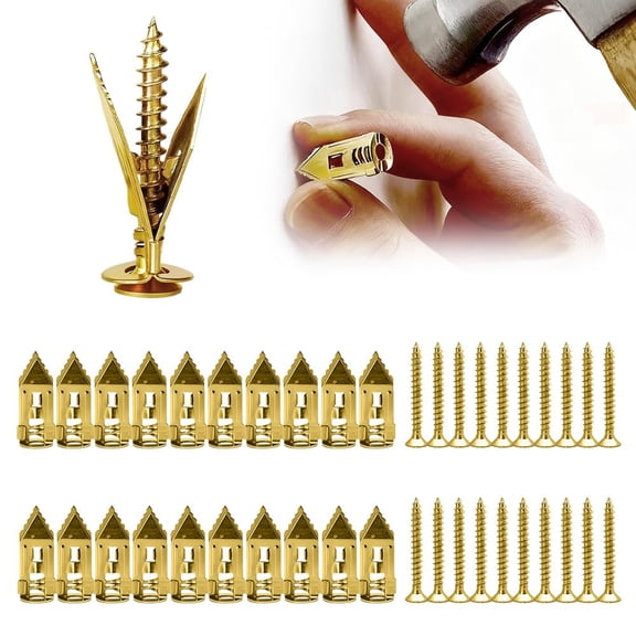 Self Drilling Drywall Anchors with Screws Kit, 2026 Upgraded Direct Insertion Expansion Screw,Drywall Screws for Fixing Picture, Furniture