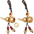 thumbnail image 1 of 2 llaveros de calabaza Wu Lou de latón, llavero chino Hulu, llavero de calabaza dorada de latón con cuenta Bodhi, colgante decorativo para coche, bolso, medallón, llavero., 1 of 6