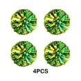 thumbnail image 3 of Greeniant Pompones de porristas de plástico de 4 Uds para actuaciones vibrantes, pompones de porristas ligeros y portátiles Animadoras oro mezclado verde, 3 of 6