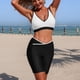 thumbnail image 5 of TaTaai Women's Sporty Two Piece Swimsuit, Solid Color Tangini with High Cut and Full Coverage, Perfect for Summer and Vacation Wear Gift, 5 of 9