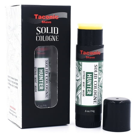 Hunter Solid Cologne for Men by Taconic Shave with Notes of Citrus, Mint & Musk for a Refreshing Masculine Scent - Easy