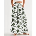 thumbnail image 3 of BTFBM Women Casual High Waist Wide Leg Pants Spring Summer Long Palazzo Pants Pocket Lounge Beach Vacation Clothes, 3 of 7