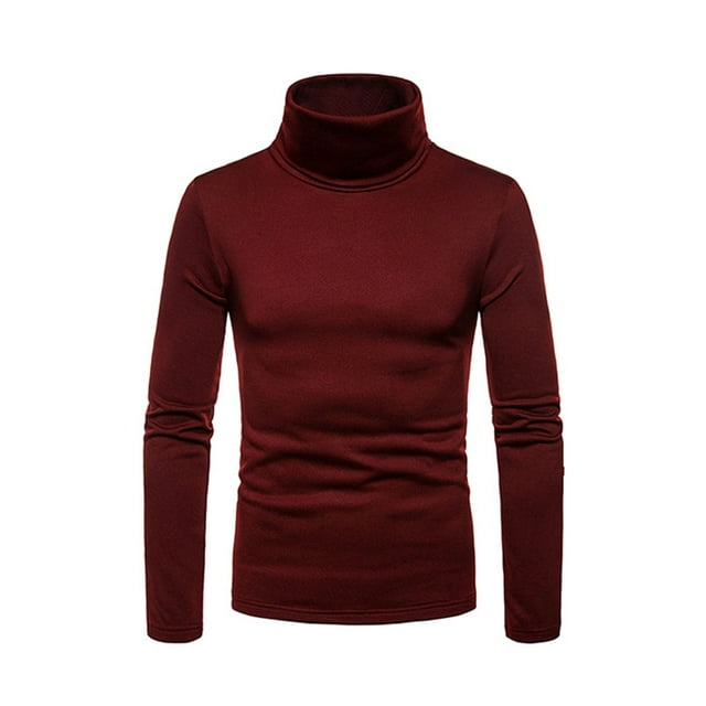 Diconna Chandail à Col Roulé pour Hommes, Basique Décontracté, Léger, Manches Longues, T-shirt, Garde au Chaud