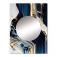 thumbnail image 2 of Designart "Cerulean Waves in Geode V" Abstract Mirror Wall Decor - Modern Blue Abstract Large Printed Mirror Wall Decor For Bedroom - 32" x 24" Inch, 2 of 5