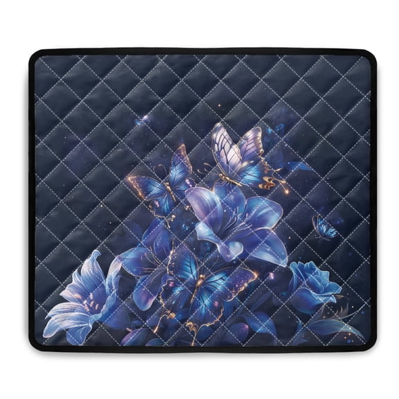 ZIATUBLES Washer and Dryer Dust Cover Anti-Scratch Washing Machine Top Protceor Mat for Laundry Room Home Kitchen Washable Decor Accessories, 24 x 19.7 Inch, Butterfly Floral